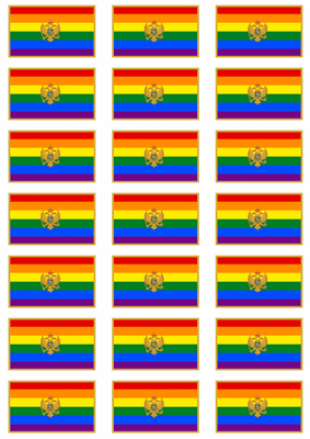 Montenegro Gay Pride Flag Stickers - 21 per sheet