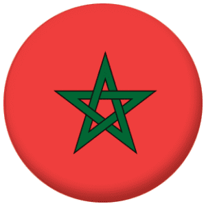 Morocco Country Flag 25mm Flat Back