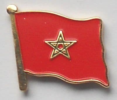 Morocco Country Flag Enamel Pin Badge