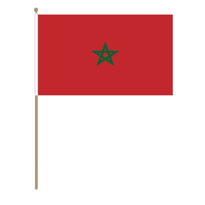 Morocco Country Hand Flag - Large.
