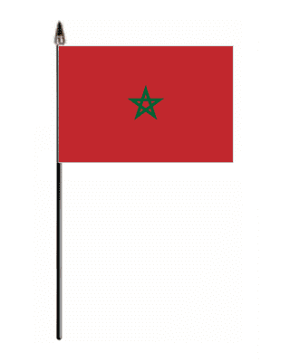 Morocco Country Hand Flag - Small.