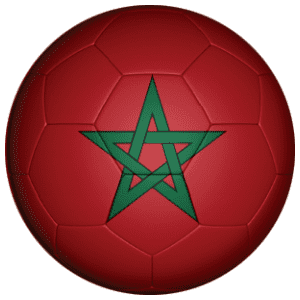Morocco Football Flag 58mm Fridge Magnet