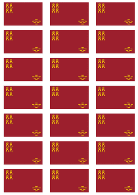 Murcia Flag Stickers - 21 per sheet