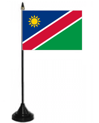 Namibia Desk / Table Flag with plastic stand and base.