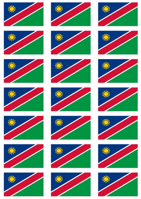 Namibia Flag Stickers - 21 per sheet