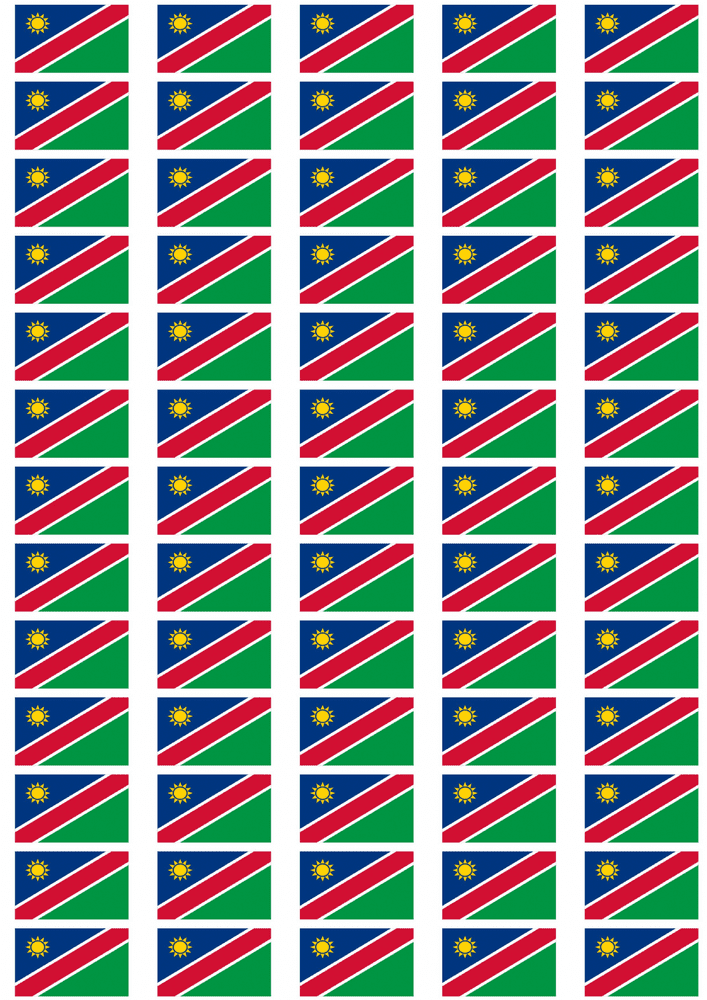 Namibia Flag Stickers - 65 per sheet