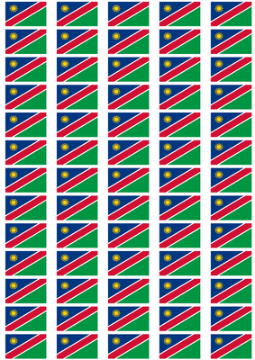 Namibia Flag Stickers - 65 per sheet