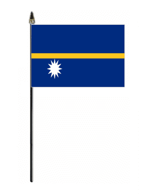 Nauru Country Hand Flag - Small.