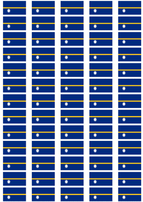 Nauru Flag Stickers - 65 per sheet