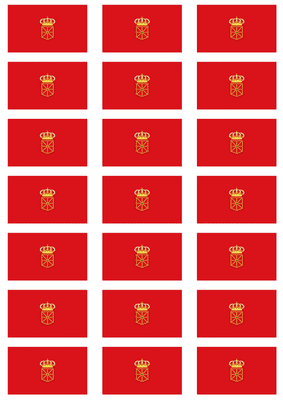 Navarre Flag Stickers - 21 per sheet
