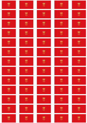 Navarre Flag Stickers - 65 per sheet