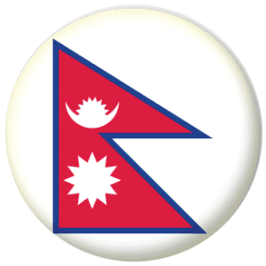 Nepal Country Flag 25mm Pin Button Badge