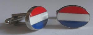 Netherlands Country Flag Cufflinks
