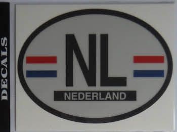 Netherlands Country Flag Oval Decal.
