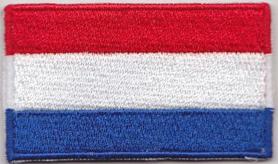 Netherlands Embroidered Flag Patch, style 04.