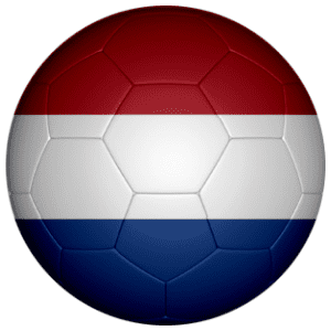 Netherlands Football Flag 25mm Keyring