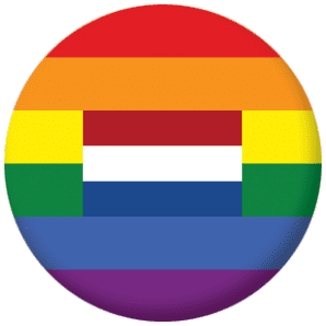 Netherlands Gay Pride Flag 25mm Flat Back
