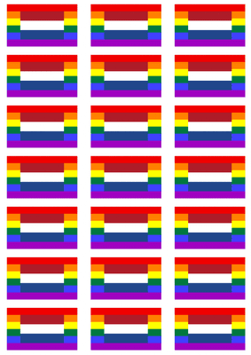 Netherlands Gay Pride Flag Stickers - 21 per sheet
