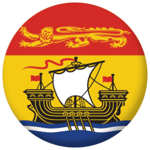 New Brunswick Province Flag 58mm Button Badge