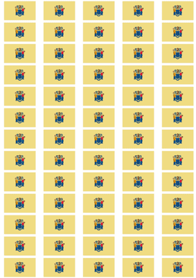 New Jersey Flag Stickers - 65 per sheet