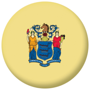New Jersey State Flag 25mm Pin Button Badge