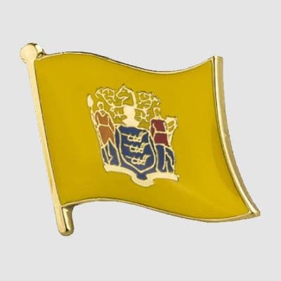 New Jersey US State Flag Enamel Pin Badge - small