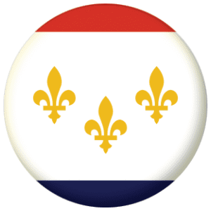 New Orleans (Louisiana) Flag 58mm Button Badge