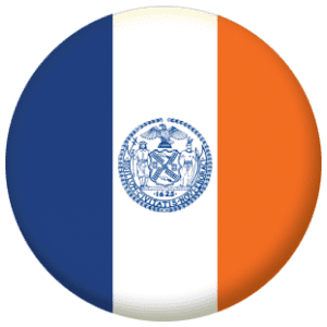 New York City Flag 58mm Button Badge