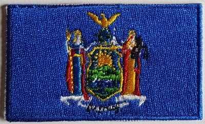 New York Embroidered Flag Patch, style 04
