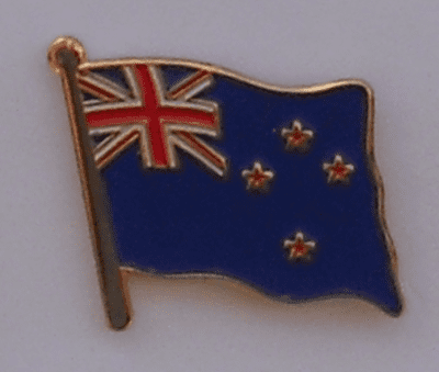 New Zealand Country Flag Enamel Pin Badge