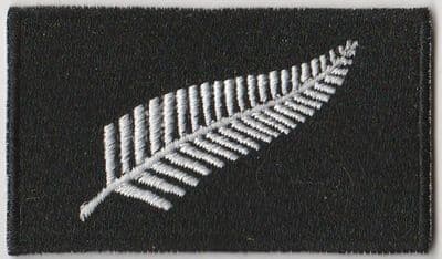 New Zealand Fern Embroidered Flag Patch, style 04
