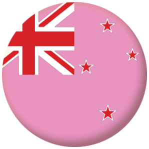 New Zealand Gay Pride Flag Button Badge