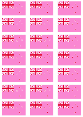 New Zealand Gay Pride Flag Stickers - 21 per sheet