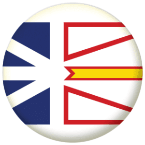 Newfoundland and Labrador Province Flag 25mm Flat Back