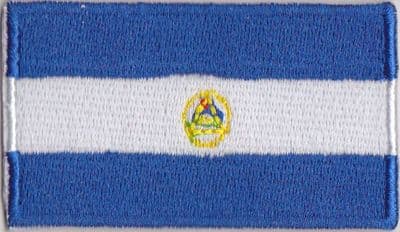 Nicaragua Embroidered Flag Patch, style 04