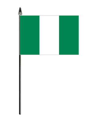 Nigeria Country Hand Flag - Small.