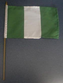 Nigeria Country Hand Flag - Medium (stitched).