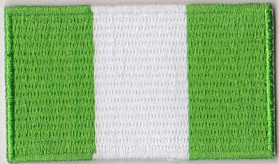 Nigeria Embroidered Flag Patch, style 04.