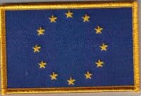 European Union, EU Embroidered Flag Patch, style 08.