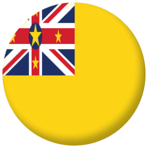 Niue Country Flag 25mm Flat Back