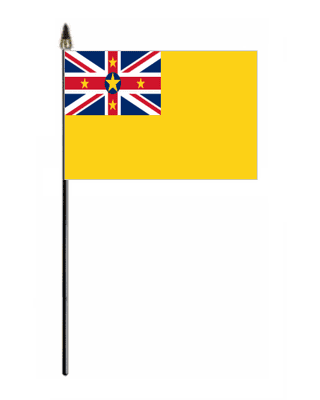 Niue Country Hand Flag - Small.
