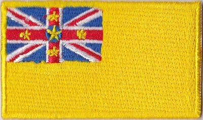 Niue Embroidered Flag Patch, style 04