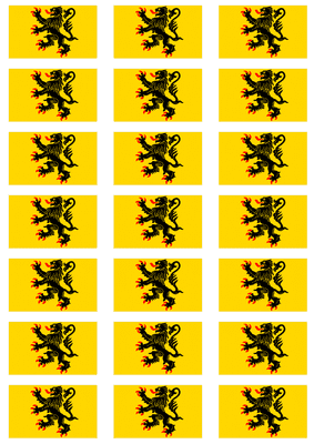 Nord-Pas-de-Calais Flag Stickers - 21 per sheet