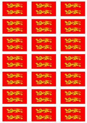 Normandy Flag Stickers - 21 per sheet