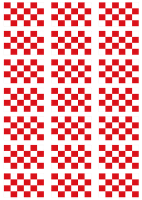 North Brabant Flag Stickers - 21 per sheet