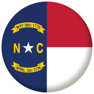 North Carolina State Flag 25mm Pin Button Badge