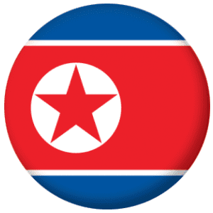 North Korea Country Flag 25mm Flat Back