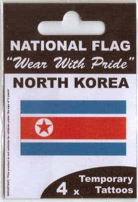 North Korea Country Flag Tattoos.