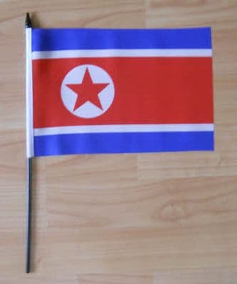 North Korea Country Hand Flag - Medium.