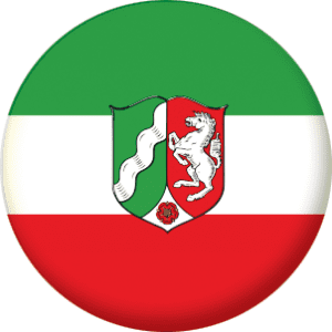 North Rhine-Westphalia State Flag 58mm Button Badge